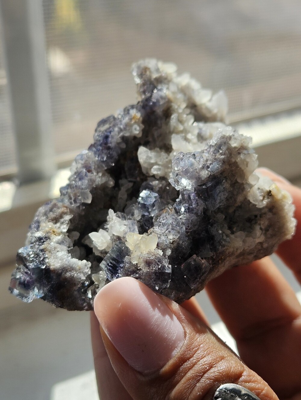 Bright Teal Druzy Fluorite- Barite And Quartz - Picture 5 of 9